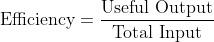 Efficiency Formula
